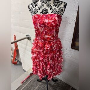 NWT White House Black Market Waterfall Print Dress Sz 8